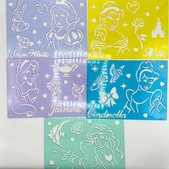 Disney Parks Set of 5 Princess Stencils - Picture 1 of 14